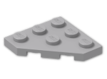 LEGO® Stein: Plate 3 x 3 without Corner 2450 | Farbe: Medium Stone Grey