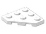 LEGO® Brick: Plate 3 x 3 without Corner 2450 | Color: White
