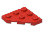 LEGO® Stein: Plate 3 x 3 without Corner 2450 | Farbe: Bright Red