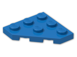 LEGO® Stein: Plate 3 x 3 without Corner 2450 | Farbe: Bright Blue