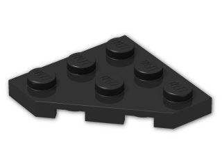 LEGO® Brick: Plate 3 x 3 without Corner 2450 | Color: Black