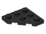 LEGO® Brick: Plate 3 x 3 without Corner 2450 | Color: Black