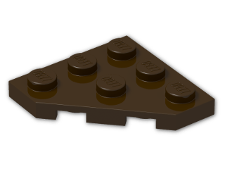 LEGO® Brick: Plate 3 x 3 without Corner 2450 | Color: Dark Brown