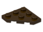 LEGO® Stein: Plate 3 x 3 without Corner 2450 | Farbe: Dark Brown