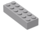 LEGO® Brick: Brick 2 x 6 2456 | Color: Medium Stone Grey