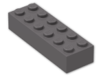 LEGO® Brick: Brick 2 x 6 2456 | Color: Dark Stone Grey