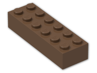 LEGO® Brick: Brick 2 x 6 2456 | Color: Brown