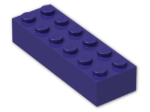LEGO® Stein: Brick 2 x 6 2456 | Farbe: Medium Lilac