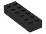 LEGO® Stein: Brick 2 x 6 2456 | Farbe: Black