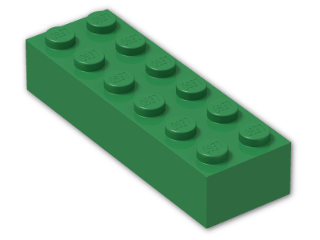 LEGO® Brick: Brick 2 x 6 2456 | Color: Dark Green