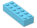 LEGO® Brick: Brick 2 x 6 2456 | Color: Medium Azur