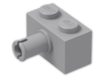 LEGO® Brick: Brick 1 x 2 with Pin 2458 | Color: Medium Stone Grey