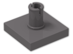 LEGO® Brick: Tile 2 x 2 with Pin 2460 | Color: Dark Stone Grey