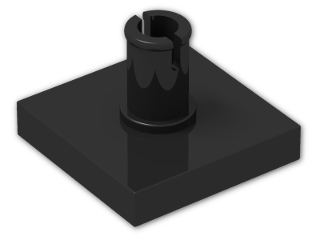 LEGO® Stein: Tile 2 x 2 with Pin 2460 | Farbe: Black