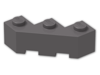 LEGO® Brick: Brick 3 x 3 Facet 2462 | Color: Dark Stone Grey