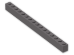 LEGO® Brick: Brick 1 x 16 2465 | Color: Dark Stone Grey