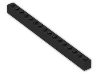 LEGO® Stein: Brick 1 x 16 2465 | Farbe: Black