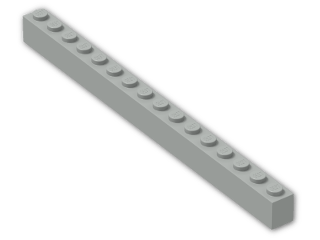 LEGO® Stein: Brick 1 x 16 2465 | Farbe: Grey
