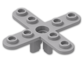 LEGO® Stein: Propellor 4 Blade 5 Diameter 2479 | Farbe: Medium Stone Grey