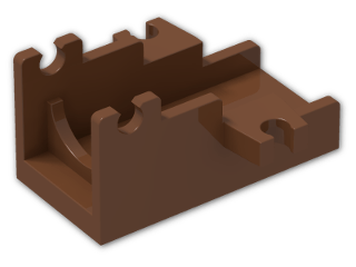LEGO® Brick: Minifig Cannon 2 x 4 Base 2527 | Color: Reddish Brown