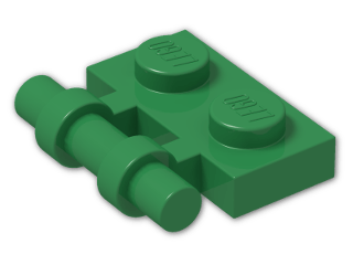 LEGO® Brick: Plate 1 x 2 with Handle 2540 | Color: Dark Green