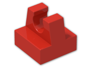 LEGO® Brick: Tile 1 x 1 with Clip 2555 | Color: Bright Red