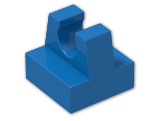LEGO® Brick: Tile 1 x 1 with Clip 2555 | Color: Bright Blue