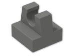 LEGO® Stein: Tile 1 x 1 with Clip 2555 | Farbe: Dark Grey