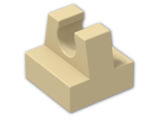 LEGO® Stein: Tile 1 x 1 with Clip 2555 | Farbe: Brick Yellow
