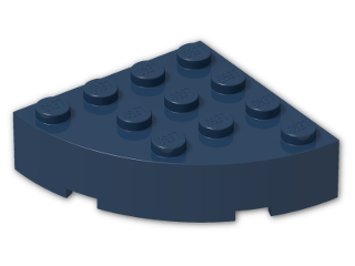 LEGO® Brick: Brick 4 x 4 Corner Round 2577 | Color: Earth Blue