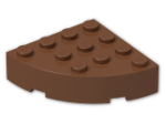 LEGO® Brick: Brick 4 x 4 Corner Round 2577 | Color: Reddish Brown