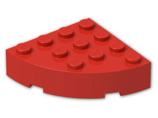 LEGO® Brick: Brick 4 x 4 Corner Round 2577 | Color: Bright Red