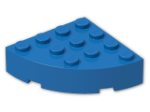 LEGO® Brick: Brick 4 x 4 Corner Round 2577 | Color: Bright Blue