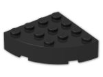 LEGO® Brick: Brick 4 x 4 Corner Round 2577 | Color: Black