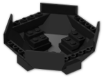 LEGO® Stein: Cockpit 10 x 10 x 4 Octagonal Base 2618 | Farbe: Black