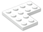 LEGO® Brick: Plate 4 x 4 Corner 2639 | Color: White