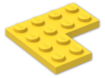 LEGO® Brick: Plate 4 x 4 Corner 2639 | Color: Bright Yellow