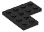 LEGO® Brick: Plate 4 x 4 Corner 2639 | Color: Black