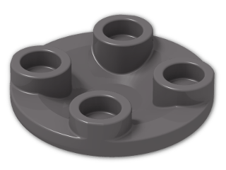LEGO® Stein: Dish 2 x 2 2654 | Farbe: Dark Stone Grey