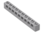 LEGO® Stein: Technic Brick 1 x 10 with Holes 2730 | Farbe: Medium Stone Grey