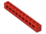 LEGO® Brick: Technic Brick 1 x 10 with Holes 2730 | Color: Bright Red