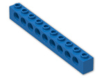 LEGO® Brick: Technic Brick 1 x 10 with Holes 2730 | Color: Bright Blue