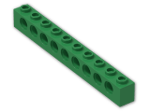LEGO® Stein: Technic Brick 1 x 10 with Holes 2730 | Farbe: Dark Green