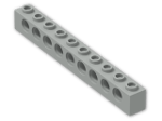 LEGO® Stein: Technic Brick 1 x 10 with Holes 2730 | Farbe: Grey