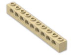 LEGO® Brick: Technic Brick 1 x 10 with Holes 2730 | Color: Brick Yellow