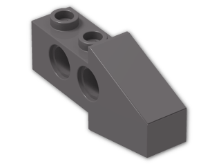 LEGO® Brick: Technic Brick 1 x 4 x 1.667 Wing Front 2743 | Color: Dark Stone Grey
