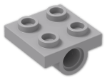 LEGO® Brick: Plate 2 x 2 with Holes 2817 | Color: Medium Stone Grey