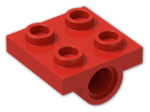 LEGO® Brick: Plate 2 x 2 with Holes 2817 | Color: Bright Red