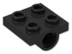 LEGO® Stein: Plate 2 x 2 with Holes 2817 | Farbe: Black