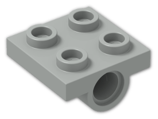 LEGO® Brick: Plate 2 x 2 with Holes 2817 | Color: Grey